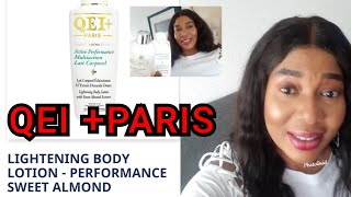 QEI PARIS LIGHTENING LOTION SWEET ALMOND REVIEW SKINCARE [upl. by Zoes]