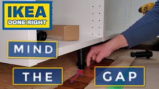 IKEA SEKTION Toe Kick Hack How to Fill the Gap between Floor and Toe Kick [upl. by Selig842]