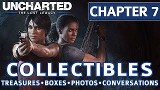 Uncharted The Lost Legacy  Chapter 7 Collectible Locations Treasures Photos Boxes Conversations [upl. by Ifen]