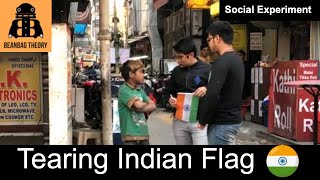 Tearing Indian Flag For Rs 100   Social Experiment [upl. by Prudie]