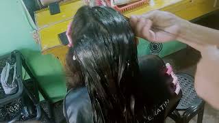 REBONDING CREAM NO1 HAIR APPLICATION PROCESS HOW TO APPLY REBONDING CREAM FOR VIRGIN HAIR [upl. by Bourn]