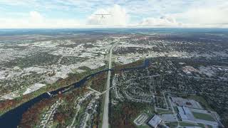 Sherbrooke Quebec aerial tour  Microsoft Flight Simulator [upl. by Enneillij]