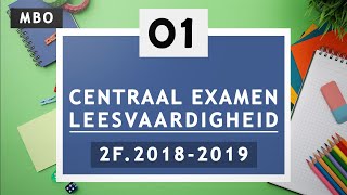 Facet examen Nederlands 2F lezen en luisteren DEEL 1  20182019  Begrijpend lezen oefenen [upl. by Nottus377]