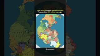 Today’s nations on the ancient continent Pangea about 300 million years ago history continent [upl. by Dynah]