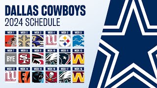 DALLAS COWBOYS SCHEDULE 2024 [upl. by Wallis]