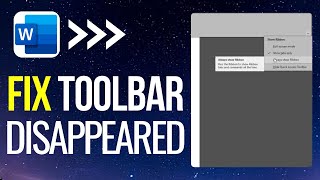 How to Fix Toolbar Disappeared in Word 2024  Enable Toolbar [upl. by Aihseyt5]