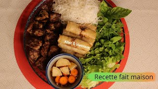 BÚN CHẢ NEM  Cuisine vietnamienne authentique  Aller Ô Vietnam [upl. by Hgalehs]