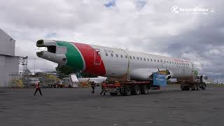 Moving 2 Aircraft From Kenya Airways Headquarters Through The Streets To Our Academy [upl. by Rupert]