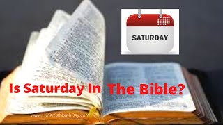 Is Saturday in the Bible [upl. by Austin453]