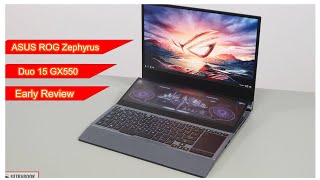 ASUS ROG Zephyrus Duo 15 GX550 early Review [upl. by Annodam]