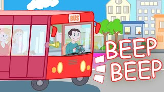 WHEELS ON THE BUS Nursery Rhyme with Lyrics [upl. by Meggs]