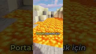 Minecraftta EN HIZLI Nether Portalı Yapımı [upl. by Aiden674]