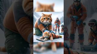 Cat skiing game 🎮shorts youtubeshorts cat catvideos [upl. by Adian]