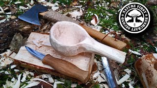 Kuksa Carving Quick amp Easy In Field Crafting  Bushcraft Outdoors DIY Wooden Cup [upl. by Eednam]