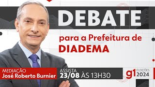 Debate para prefeito de Diadema  ASSISTA AO VIVO NESTA SEXTA 23 [upl. by Kanal200]