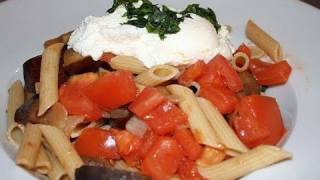 Penne Alla Norma  Pasta with eggplants tomatoes and ricotta [upl. by Ennaeiluj]