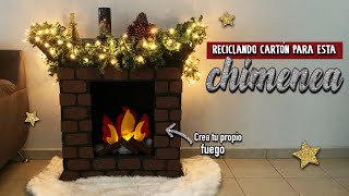 🎄 CHIMENEA de CARTÓN para NAVIDAD PASO a PASO Decoraciones Navideñas  Christmas Decorations [upl. by Cordula]