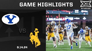 BYU vs Wyoming Highlights  2024 Big 12 Football [upl. by Ellennoj]