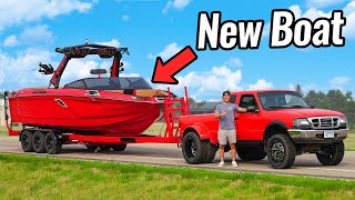 Dually Ford Ranger Tows my New Wake Boat 10000 LBS [upl. by Ultima]