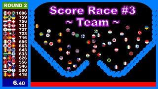 Score Race 3 Team 48 countries marble race 16 in Algodoo  Marble Factory [upl. by Ayaladnot333]