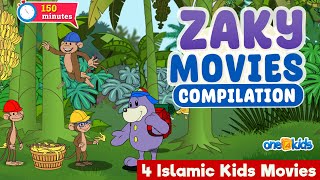 Zaky Movies Compilation  4 Islamic Kids Movies  150 Minutes [upl. by Mirabella695]