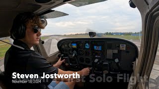 Steven Jostworths first airplane solo at Sportys Academy [upl. by Hartzel50]