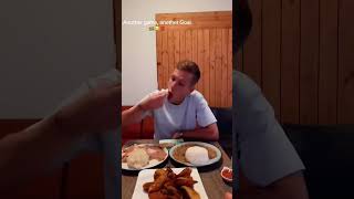 Dani Olmo loves his fufu 😂🇬🇭 via bennyhenrichsIG shorts [upl. by Yankee]