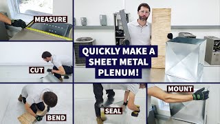 Quickly Make a Sheet Metal Plenum at the Job Site Measure Cut Bend Seal Mount [upl. by Laise497]