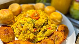 How to make Jamaican ackee and saltfish with fried dumplings [upl. by Auhsohey]