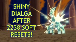 Shiny Dialga after 2238 Resets in Pokemon Brilliant Diamond [upl. by Atikcir]