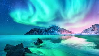 Aurora Borealis And Northern Lights  Relaxing Ambient Music for Sleep Study amp Stress Relief [upl. by Starling]