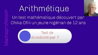 Test Mathématique découvert par Chika Ofili un jeune nigérian de 12 ans [upl. by Jose624]