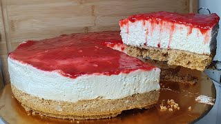 No bake Strawberry Cheesecake  How to Make Strawberry Cheesecake  Eggless and Without Oven [upl. by Ehman179]