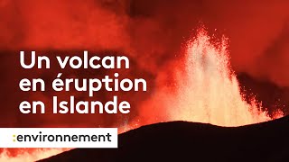 Islande  une nouvelle éruption volcanique a débuté [upl. by Eutnoj]