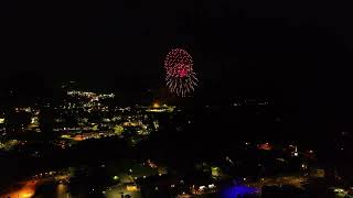 Brevard NC fireworks finale 2024  Drones POV [upl. by Mcclenon567]