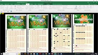 IMPRESSÃO DO BILHETE DA MEGA SENA VIRADA NO EXCEL ATUALIZADA [upl. by Ynelram]