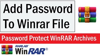 How to Password Protect WinRAR Archives  How to Add Password To Winrar File  Set Winrar Password [upl. by Ahcila874]