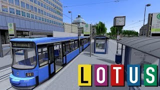 LOTUS Simulator München  Linie 28 zum Scheidplatz in der MVGTram R22b [upl. by Coates]