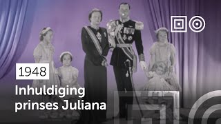 Abdicatie koningin Wilhelmina en inhuldiging prinses Juliana 1948 [upl. by Heddi]