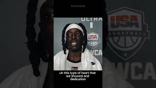 Wenyen Gabriel Reflects After South Sudan’s game in Olympics shorts nba basketballplayer speech [upl. by Ellenuahs]