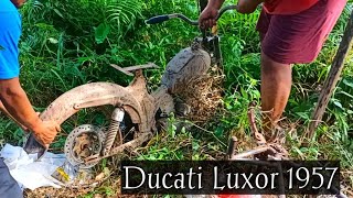 RESTORATION OLD MOPED Abandoned Ducati Luxor 1957 50cc 1 [upl. by Oek468]