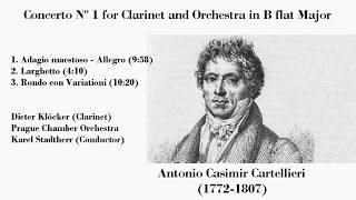 Antonio Casimir Cartellieri 17721807  Concerto Nº 1 for Clarinet and Orchestra in B flat Major [upl. by Ddej137]