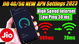 Jio New APN Settings 2023  Jio Net Speed Setting 100  Jio Network Problem Solution  Jio 5g APN [upl. by Anaitat]