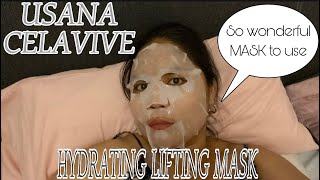 USANA CELAVIVE  HYDRATING amp LIFTING SHEET MASK  MY FACIAL MASK  Pinayingermany [upl. by Rosco794]