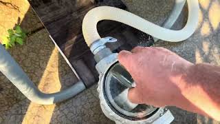 Backflush and clean a Bestway Costco pool filter Using magic erasers [upl. by Alfredo341]