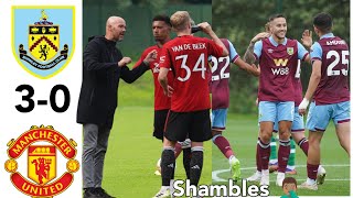 Burnley 30 Man United  Manchester United beaten home Man United Vs Burnley closed doors friendly [upl. by Clarisse]