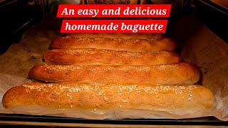 An easy and delicious homemade baguette [upl. by Ellehsram]