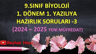 9 SINIF BİYOLOJİ 1DÖNEM 1YAZILIYA HAZIRLIK SORULARI 1SENARYO [upl. by Dihsar440]