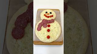 Christmas Snowman Pizza ⛄️🍕 [upl. by Ailadi]