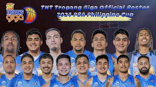 TNT Tropang Giga Official Roster  2024 PBA Philippine Cup Lineup [upl. by Leahcimal]